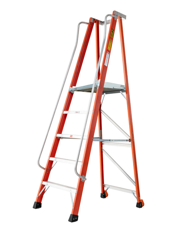 Fiberglass-Platform-Trolley-Ladder